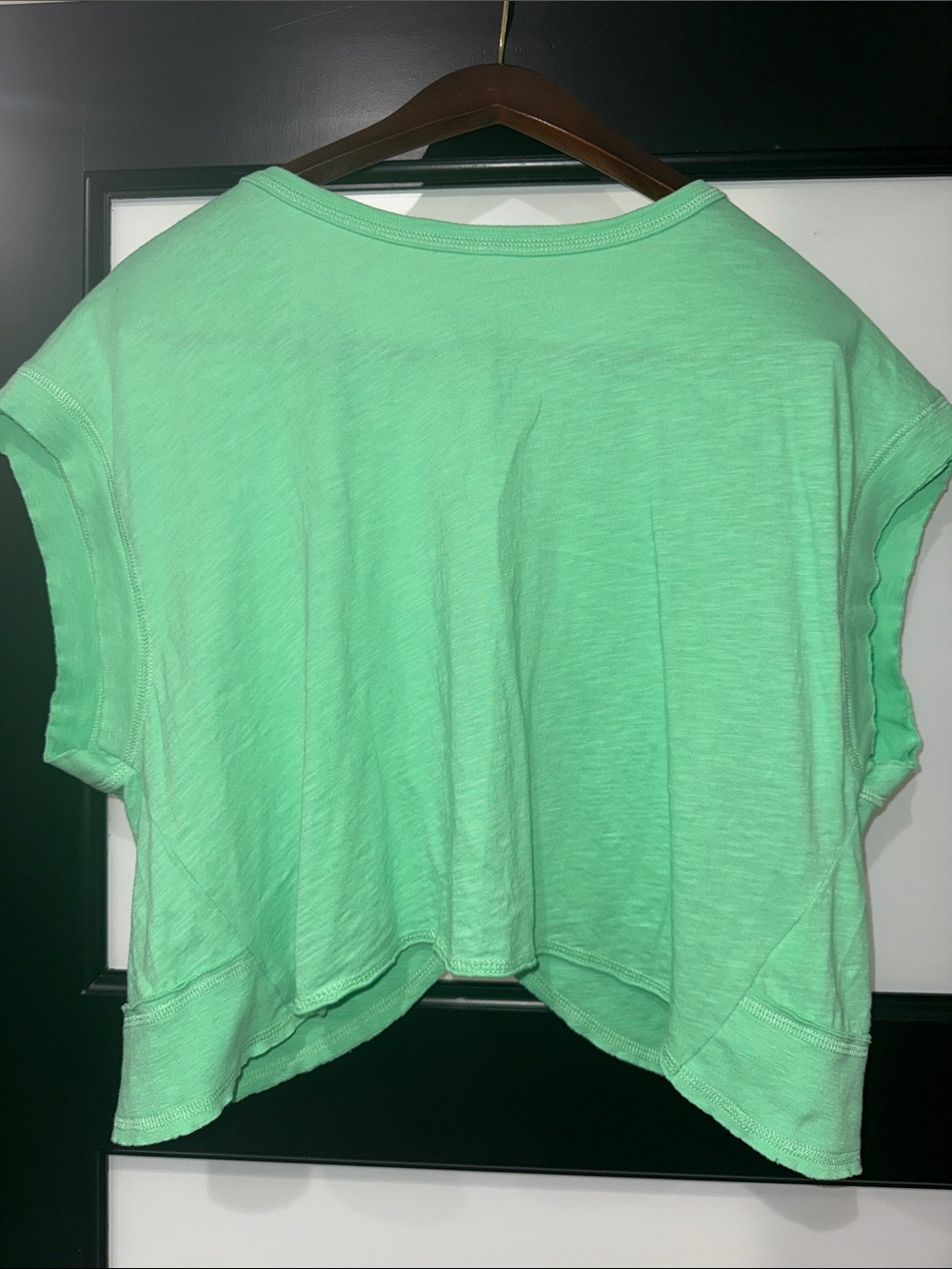 AS Revival In Motion Circle Back Tee XXS Mint Green Open Back Active Top EUC